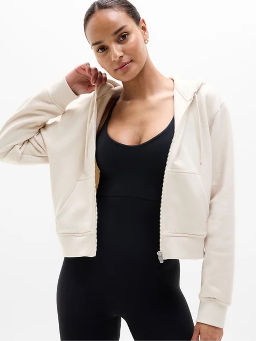 NEW - Athleta Forever Fleece Full Zip Sweatshirt size Small